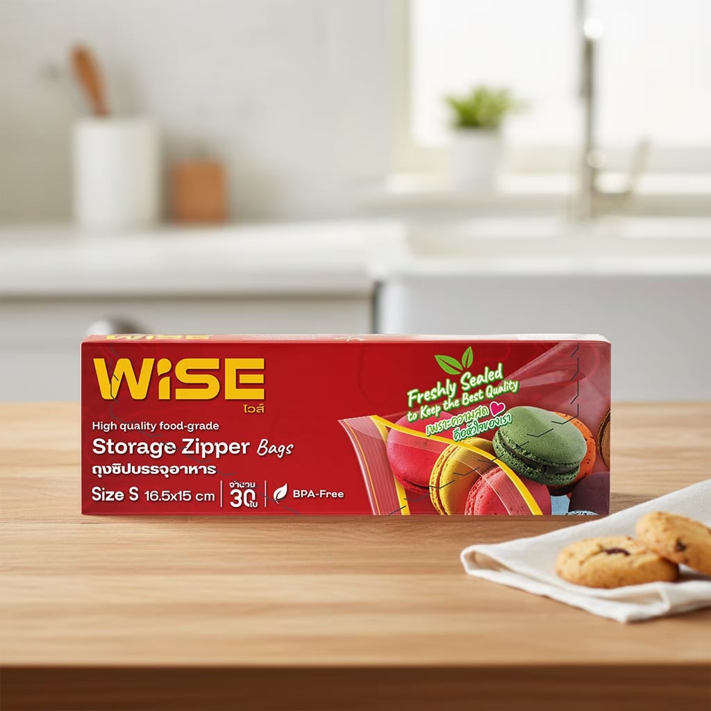 ถุงซิป WISE S 16.5 × 15 CM 30 ใบ_1